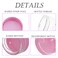 ZEJIA 10 Gram Sample Containers 100 Count Cosmetic Containers with Lids Refillable Empty Sample Jars Small Plastic Containers with Lids Pink