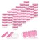 ZEJIA 10 Gram Sample Containers 100 Count Cosmetic Containers with Lids Refillable Empty Sample Jars Small Plastic Containers with Lids Pink