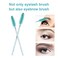 CHEFBEE 100PCS Disposable Eyelash Brush Mascara Wands Makeup Brushes Applicators Kits for Eyelash Extensions and Eyebrow with Container Blue
