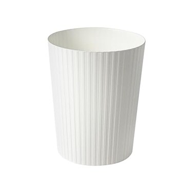 Soddeph 25 Gallon Trash Can Plastic Wastebasket Garbage Trash BinWaste Trash BinRound Container Bin for OfficeHomeBathroomKitchenWhite 1 Pack