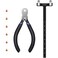 Zonon Bow String Nocking Points Pliers Strings Knock Set T Shape Bow Square Ruler Nocking Buckle Pliers Recurve Bow Turning Kit Archery Black