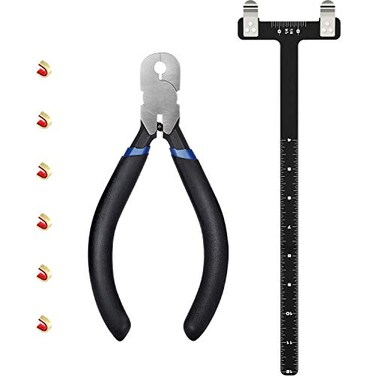 Zonon Bow String Nocking Points Pliers Strings Knock Set T Shape Bow Square Ruler Nocking Buckle Pliers Recurve Bow Turning Kit Archery Black