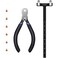 Zonon Bow String Nocking Points Pliers Strings Knock Set T Shape Bow Square Ruler Nocking Buckle Pliers Recurve Bow Turning Kit Archery Black