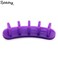Rolabling 3pcs False Nail Art Tips Practice Display Stand Tool with 10 pcs False Nail Tips for Gel Nail Polish DIY Nail Training Tools Purple