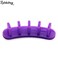 Rolabling 3pcs False Nail Art Tips Practice Display Stand Tool with 10 pcs False Nail Tips for Gel Nail Polish DIY Nail Training Tools Purple