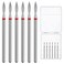 Difenni Cuticle Drill BitNail Drill Bits Flame Cuticle Clean Drill Bit for 332Electric Nail File Machine Cuticle Bit Nail Prep Tool Red Flame