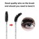 CHEFBEE 100PCS Disposable Eyelash Brush Mascara Wands Makeup Brushes Applicators Kits for Eyelash Extensions and Eyebrow with Container Black