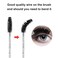 CHEFBEE 100PCS Disposable Eyelash Brush Mascara Wands Makeup Brushes Applicators Kits for Eyelash Extensions and Eyebrow with Container Black