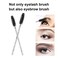 CHEFBEE 100PCS Disposable Eyelash Brush Mascara Wands Makeup Brushes Applicators Kits for Eyelash Extensions and Eyebrow with Container Black