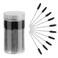 CHEFBEE 100PCS Disposable Eyelash Brush Mascara Wands Makeup Brushes Applicators Kits for Eyelash Extensions and Eyebrow with Container Black
