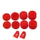 SZLG Replacement L2 R2 Buttons Trigger Extender Silicone Analog Thumb Stick Cap Cover Grip Thumbsticks Joystick for PS4 PS4 Pro Slim Controller Red