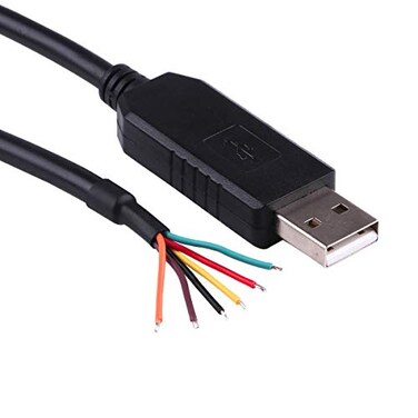 Suamdoen FT232RL Chip USB to 33v TTL UART Serial Converter Wire End Stripped Connector Flash Program Download Cable 6FT Compatible TTL232R3V3WE