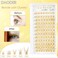 DAODER Brown Lash Clusters Blonde Lash Extensions Clear Band Wispy Eyelash Clusters 816mm Individual Lashes D Curl 96pcs Brown Lash Cluster 007