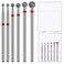 Difenni Cuticle Drill BitNail Drill Bits Flame Cuticle Clean Drill Bit for 332Electric Nail File Machine Cuticle Bit Nail Prep Tool RedBall shape