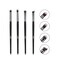 MSQ Eye Makeup Brushes Eyeshadow Makeup Brushes Set with Soft Synthetic Hairs Real Wood Handle for Eyeshadow Eyebrow Eyeliner Blending Black 4PCS