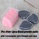 Ocim 10Pcs Powder Puffs for Face PowderSoft Velour Triangle Beauty PuffMakeup PressedBaking Setting Powder Sponge Applicator Pads with CaseBlackPink
