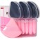 Ocim 10Pcs Powder Puffs for Face PowderSoft Velour Triangle Beauty PuffMakeup PressedBaking Setting Powder Sponge Applicator Pads with CaseBlackPink