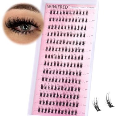 Winifred Bottom Lash Clusters Thick Volume Lower Lash Extension DIY Individual Lashes Bottom Clusters Lashes for Cluster Eyelash Extensions (168pcs