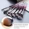 Kingtree Makeup Brushes 15PCS Crystal Makeup Brush Set Premium Synthetic Foundation Face Powder Foundation Eyeshadow Brushes Professional Make Up Kit
