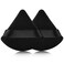 EVAOUXIU 2 Pcs Triangle Powder Puff for Face Powder Soft Plush Setting Makeup Puff Velour Cosmetic Foundation Blender Sponge Beauty Makeup Tools Black