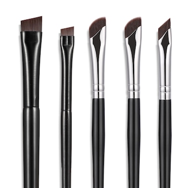 Etercycle 5Piece Set Eyeliner Brushes for Precision Makeup Application Fine Angled Ultra Thin Slanted Flat Angle for Professional Beauty Cosmetic Tool
