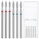 Difenni Cuticle Drill BitNail Drill Bits Flame Cuticle Clean Drill Bit for 332Electric Nail File Machine Cuticle Bit Nail Prep Tool Red BlueFlame Flame