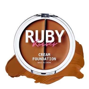 Ruby Kisses 3D Face Creator Cream Foundation Concealer 12 Hours Long Lasting Medium to Full Coverage NonGreasy Ideal for Makeup Contour Palette Level 10