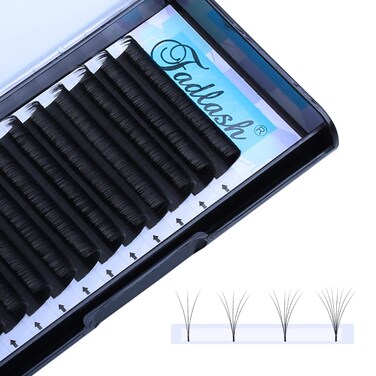 FADLASH Volume Lash Extensions DD Curl 16mm Easy Fan Volume Lashes 007mm Rapid Blooming Eyelash Extensions 4D 5D 6D 7D 8D 10D Automatic Fan Eyelashes by