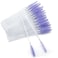 G2PLUS 100PCS Disposable Mascara Brushes Crystal Lash Brush Makeup Kit Adjustable Eyelash Spoolies for Eyelash Extensions Eyebrow and Makeup White Purple