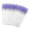 G2PLUS 100PCS Disposable Mascara Brushes Crystal Lash Brush Makeup Kit Adjustable Eyelash Spoolies for Eyelash Extensions Eyebrow and Makeup White Purple