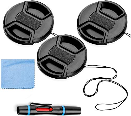 xsweetdream Xsweetdream Lens Cap Bundle 3 Pack Snap On Front Centre Pinch Lens Cover Set With Microfiber