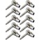GLS Audio 14 Right Angle Plugs TS Mono Flat Low Profile Pancake Style for Speaker Cables Patch Cables Snakes Male 14 Inch Phono 63mm Phone Plug Bulk 10 Pack