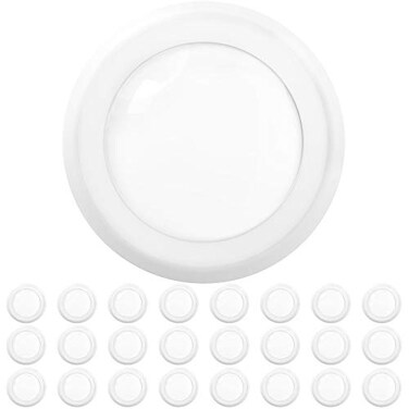 Sunco Lighting Sunco 24 Pack LED Disc Lights Ceiling 6 Inch Flush Mount Disk Light Recessed Can Lighting 1050 LM 15W 75W Equivalent 4000K Cool White Dimmable Damp Rated ETL