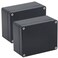 Raculety 2 Pack Project Box IP65 Waterproof Junction Box ABS Plastic Black Electrical Boxes DIY Electronic Project Case Power Enclosure 453x354x217115x90x55mm