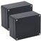 Raculety 2 Pack Project Box IP65 Waterproof Junction Box ABS Plastic Black Electrical Boxes DIY Electronic Project Case Power Enclosure 453x354x217115x90x55mm