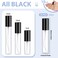 Yinder 25 Pcs 10 ml Glass Refillable Perfume Bottles Bulk Travel Empty Perfume Atomizer Sprayers Portable Spray Bottles Mini Sample Fragrance Containers Black