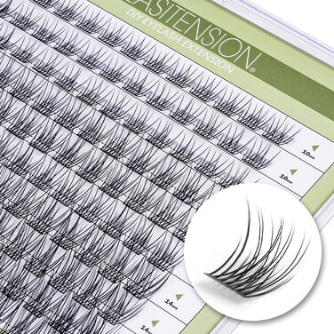 EASITENSION DIY Eyelash Extension Lash Clusters 120 Clusters False Eyelash 3D Effect Individual Natural Lashes Set at Home Eyelash Extension Kit Lashes Pack Natural Mixed
