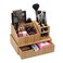 MobileVision Bamboo Makeup Organizer Complete Combo Which INCLUDES: 5 Section Brush Holder, 4 Compartment Cosmetic CaddyDrawer for added extra storage space
