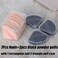 Ocim 10Pcs Triangle Powder Puffs for Face PowderSoft Velour Triangular Beauty PuffMakeup PressedBaking Setting Powder Sponge Applicator Pads with CaseBlackNude