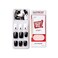 imPRESS Design Press On Nails Midnight Drive Black and White Short Size Squoval Shape Includes 30 Nails Prep Pad Instructions Sheet 1 Manicure Stick 1 Mini File