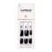 imPRESS Design Press On Nails Midnight Drive Black and White Short Size Squoval Shape Includes 30 Nails Prep Pad Instructions Sheet 1 Manicure Stick 1 Mini File