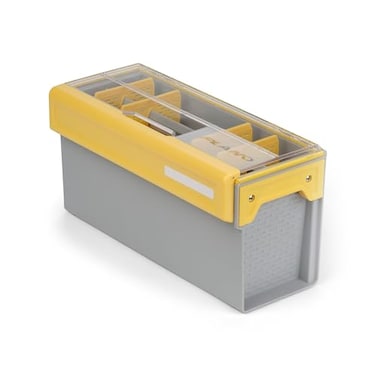 Plano EDGE Premium Spinnerbait Tackle Utility Box Clear and Yellow RustResistant Storage Waterproof Tackle Tray Organizer for Buzz Baits Swimbaits and Crankbaits