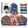 Chillbo LazyBone Inflatable Couch QuickInflation Flapper System Fun Prints NoPump Setup Ripstop Polyester Portable Air Lounger for Beach Camping Festivals Hiking