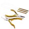 G4 VISION Professional Hair Extension Beading Tool Kit Remove Plier Set for beads 4 Piece ILink Micro Ring Loop Needle Pulling Hook Threader Wire for Silicone Rings Yellow