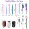 BQAN Nail Drill Bits 10Pcs 332 in Carbide Professional Drill Bit Set for Nail Tech Remove Acrylic Gel Nails Manicure with 75Pcs File Sanding Bands 80120180 Grits