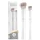 KINGMAS 2Pcs Angled Foundation Brush Concealer Brush Premium Kabuki Makeup Brush for Liquid Blending Cream Powder Blush Buffing Stippling Face Makeup Tools White