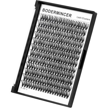 Bodermincer 7D10D20D30D40D50D60D80D100D Lash Cluster 240pcs D Curl Individual Cluster Eyelashes Fluffy false Eyelashes Extension Lash Cluster DIY at Home 20D20mm