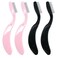 G2PLUS 4PCS Folding Eyelash Comb, Eyebrow Comb Metal Teeth, Eyelash Separator Comb, Eyelash Brush and Comb, Professional Tool for Define LashBrow (PinkBlack