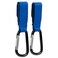 Maplefield Stroller Accessory Hooks Pack of 2 Blue Secure Hook Loop Straps Clip Holders Carabiner Clip for Diaper Bag Universal Stroller Organizer Cart Purse Hook