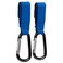 Maplefield Stroller Accessory Hooks Pack of 2 Blue Secure Hook Loop Straps Clip Holders Carabiner Clip for Diaper Bag Universal Stroller Organizer Cart Purse Hook